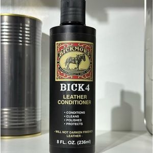 Bick 4 Leather cleaner & conditioner; Kiwi Saddle Soap.